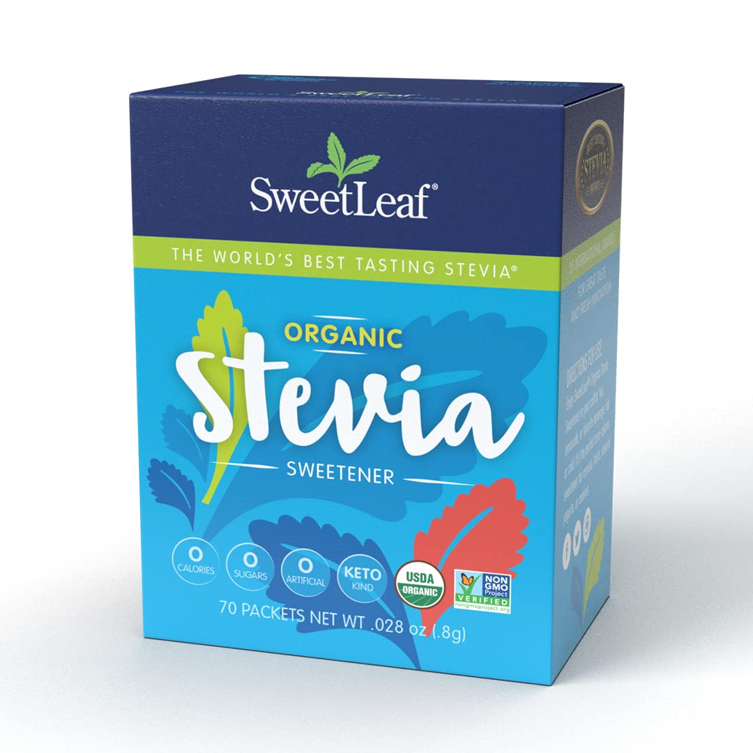 SweetLeaf Organic Stevia Sweetener, 70 Count