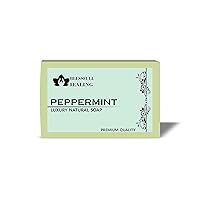 Luxury Peppermint Handmade Natural Soap Bars (125 Gram / 4.4 OZ) (Pack Of 1)