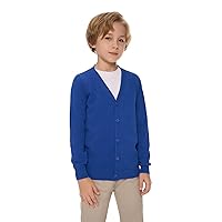 SMINLING Pinker Boys School Uniform Cardigan Sweater V-Neck Soft Cotton Clothing