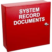Safety Technology International, Inc. EM1212DOC, System Record Documents Enclosure, Metal, Thumb Lock, 12 in x 12 in,Red