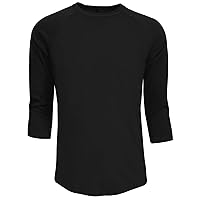 NE PEOPLE Mens 3/4 Sleeve Baseball Tshirt Raglan Jersey Shirt (S-2XL)