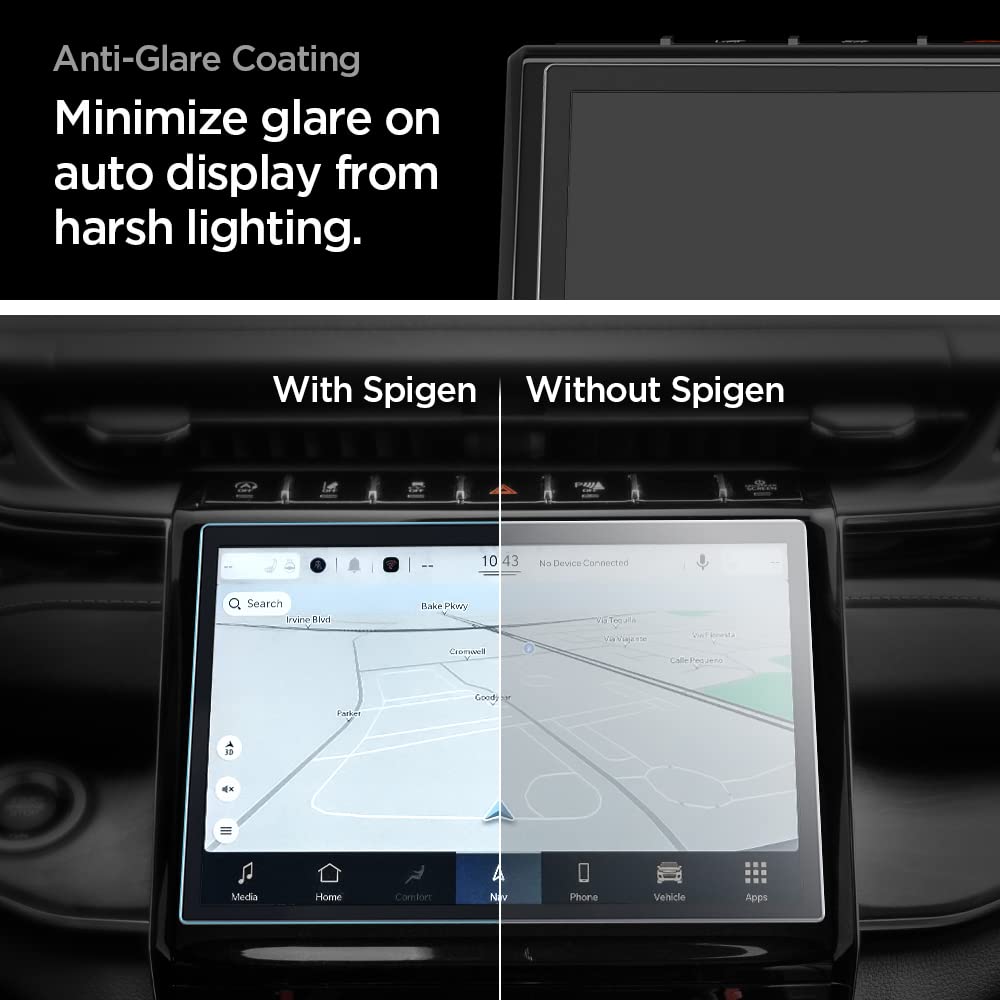 Spigen Tempered Glass Screen Protector [GlasTR Slim] designed for Jeep Grand Cherokee (2023/2022/2021) 10.1