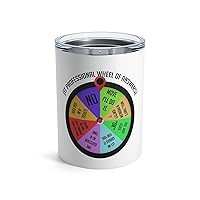 Novelty IT Professional Wheel Of Answers Tech Information Computer Tumbler 10oz 10oz