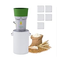 Grain Mill Grinder Electric Corn Mill Grinder, Dry Grain Mill Grinder with Five Screens, 1000W Dust-free Grain Mill Grinder, 120V Wheat Mill Grinder Corn Mill Grinder 6.6 Gallons (25L)
