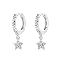 Earrings for Women Earrings Silver 925 Cross Star Drop Earring Piercing Jewelry Cartilage