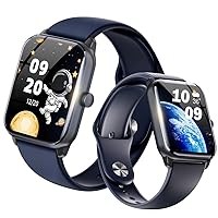 (2024 New) Smart Watch, Bluetooth 5.4 Calling Function, iPhone/Android Compatible, Activity Tracker, Pedometer, 1.94 Inch Large Screen, IP68 Waterproof, Long Lasting Battery, Wristwatch, Custom Dial,