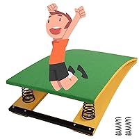 Gymnastics Vault Springboard, Vault Gymnastics Jump Bridge Home Gym School Beginner Board for Kids (Color : Green)
