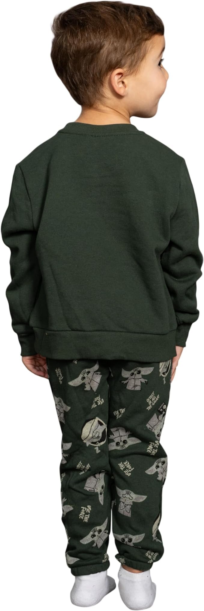 Star Wars Yoda Grogu The Cuteness is Strong in This One Green Sweatshirt and Pants Set