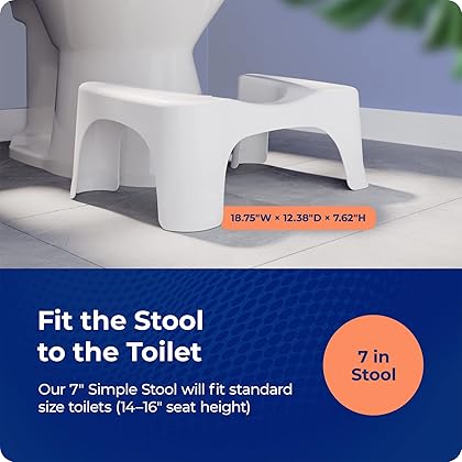 Squatty Potty Simple Toilet Stool, White, 7