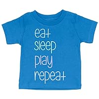 Eat Sleep Play Repeat Baby T-Shirt - Funny Gift