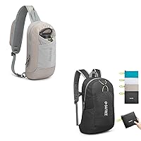 G4Free Sling Bag RFID Blocking Lightweight Crossbody Backpack+24L Lightweight Packable Hiking Backpack