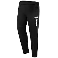 Capelli Sport Men's Standard Sweatpants, Uptown Gym Training Jogger Pants with Zipper Pockets, Black White