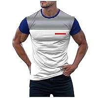 Mens T Shirt Graphic Short-Sleeve Men's Casual Crewneck Letter Printed Novelty T-Shirt Summer Shirt Tee Tops