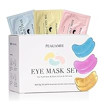 Under Eye Patches (30 Pairs) Gold Eye Mask and Hyaluronic Acid Eye Patches for puffy eyes,Rose Eye Masks for Dark Circles and Puffiness under eye skin care products