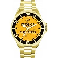 Football Fans Pride of Midlands Yellow Black Ladies Watch