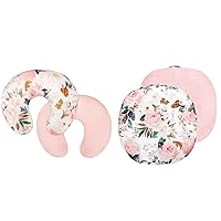 Nursing Pillow Cover and Newborn Lounger Cover for Babies, Nursing Covers for Breastfeeding Pillows, Reversible Removable Baby Lounger Cover, Pink Floral