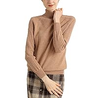 100% Merino Wool Cashmere Sweater Women's Turtleneck Knitted Winter Warm Sweater