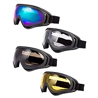Ski Goggles, Pack of 4 - Snowboard Motorcycle Goggles Tactical Combat Military Glasses