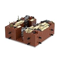 WW2 Trench Military Building Block Set(234PCS).Suitable for Military Action Mini-Figures Combat Scenarios.