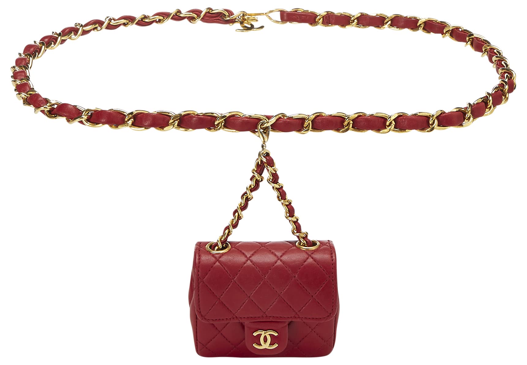 CHANEL, Pre-Loved Quilted Lambskin Belt Bag Micro