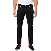 Men's Slim Flexible Comfortable Commuter Pants, Solid Colored Stretch Denim Jeans