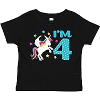 inktastic I'm Four- Unicorn 4th Birthday Toddler T-Shirt