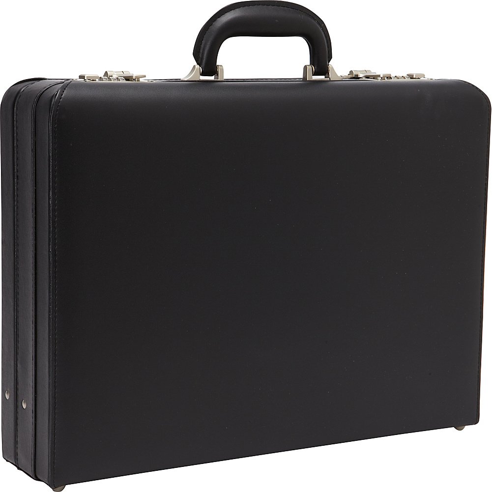 Heritage Travelware Vinyl Single Compartment 17.3” Laptop Case with Secure Combination Lock Briefcase, Black, One Size