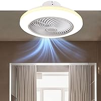72W Led Ceiling Fan Light Ceiling Fan with Lights Remote Control Modern Lighting Three-Color Dimming Ceiling Light Enclosed Low Profile Fan Light