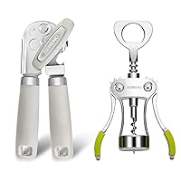 Premium Wing Corkscrew Wine Opener Can Opener Manual with Multifunctional Bottle Openers