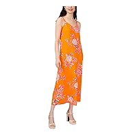 Vince Camuto Women's Rio Gardens Printed Dress (XS, Sunset Orange)