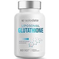 solodate Liposomal Glutathione Supplement 2000mg, Pure Reduced Active L-Glutathione Complex Formula for Max Antioxidant, Detox, Health Aging and Immune