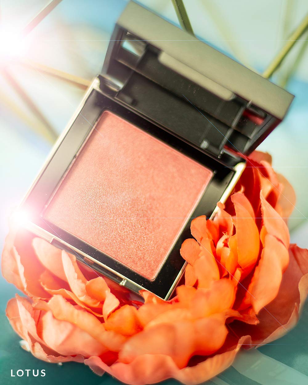 VASANTI Bloom Mineral Blush (Lotus - Golden Pink) - High Pigmented Cruelty Free Soft Highly Blendable Face Cheeks Blush Powder