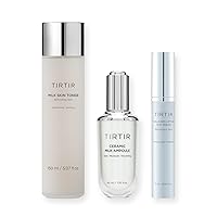 Glowy Plumping Skin Ritual Trio - Milk Skin Toner + Ceramic Milk Ampoule + Collagen Eye Cream