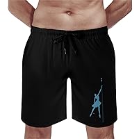 Pole Dance Men's Swim Trunks Quick Dry Swim Shorts Summer Beach Board Shorts with Pockets