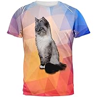 Animal World Geo Kitty All Over Adult T-Shirt