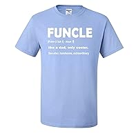 Funcle Definition, Like a Dad, only Cooler Mens T-Shirts, Light Blue, Large