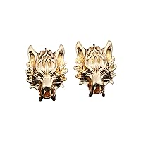 Brooch Pins,Chain Wolf Pin Brooches for Men Suit Brooch Collar Decorated Wolf Head Shirt Accessories Tides Corsage Brooch Pins