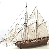 PUZOU Wooden Sailboat Model, Wooden Sailboat Ship Kit, Wooden Ship Modeling Kit,DIY Boat Model,Classical Wooden Sailing Boats Scale Model Decorat