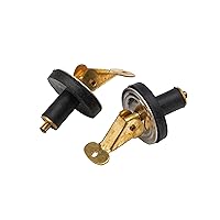 Seachoice Deck and Baitwell Plug, 3/8 in. Brass, 2-Pack