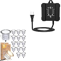 HIBOITEC 16Pack LED Deck Light Kits & Low Volatage Transformer