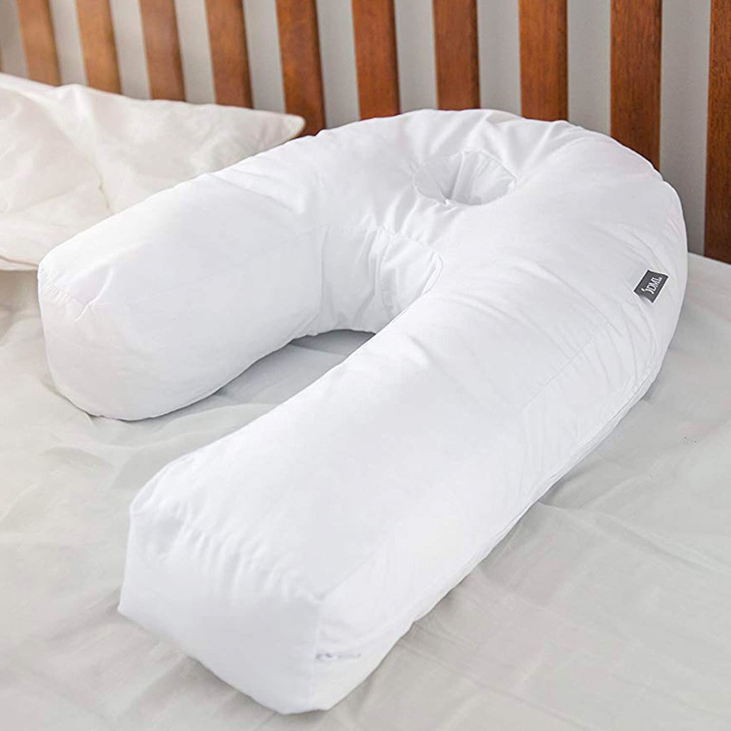 DMI Side Sleeper Pillow and Body Pillow, Pregnancy Pillow with Contoured Support for Neck, Back, Hip, Joint Pain and Sciatica Relief with Removable Washable Cover, Firm, Full Body Pillow