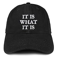 Trendy Apparel Shop It is What It is Three Line Low Profile Soft Cotton Baseball Cap