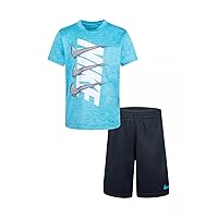 Nike Little Boys Icon T-Shirt and Shorts 2 Piece Set (B(66K445-023)/B, 24 Months)