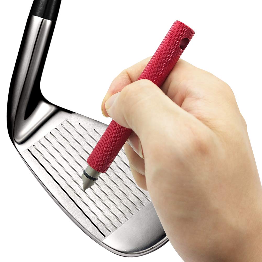 Golf Club Groove Sharpener Sharpening Tool Re-Grooving Cleaning Tool and Cleaner for Wedges & Irons