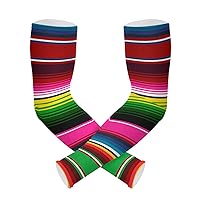 Mexican Blanket Stripes Arm Sleeves to Cover arms for women men Anti-Slip Sun Protection Arm Sleeves for Men Women Youth Cycling Golf Fishing Sports