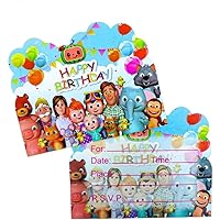 20pcs Children Birthday Invitations,Children Party Invitations Birthday Party Supplies Decoration (1)