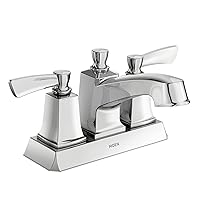 Moen WS84922 Conway Two-Handle Centerset Bathroom Faucet with Drain Assembly, Chrome