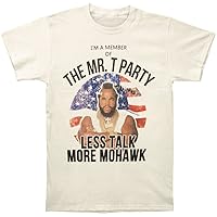 Mr. T Men's Less Talk More Mohawk T-Shirt White
