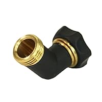 Chapin 6-9475: Gooseneck Hose Coupling for Lawn & Garden Sprinklers, Zinc and Brass, Threaded Connection, Rubber Washer, Black