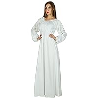Bimba Style Long Maxi Dress for Women's Lace Long Sleeves Gown Classic Summer Dresses
